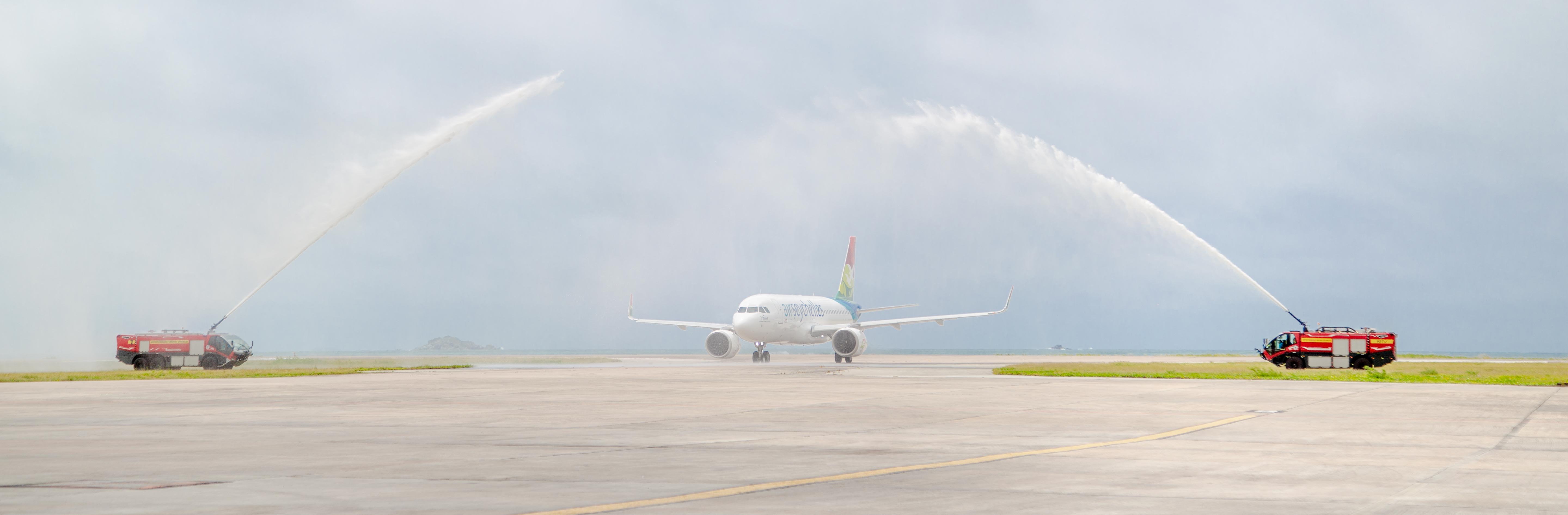 Air Seychelles celebrates the arrival of Africa's first A320 Neo in Mahe