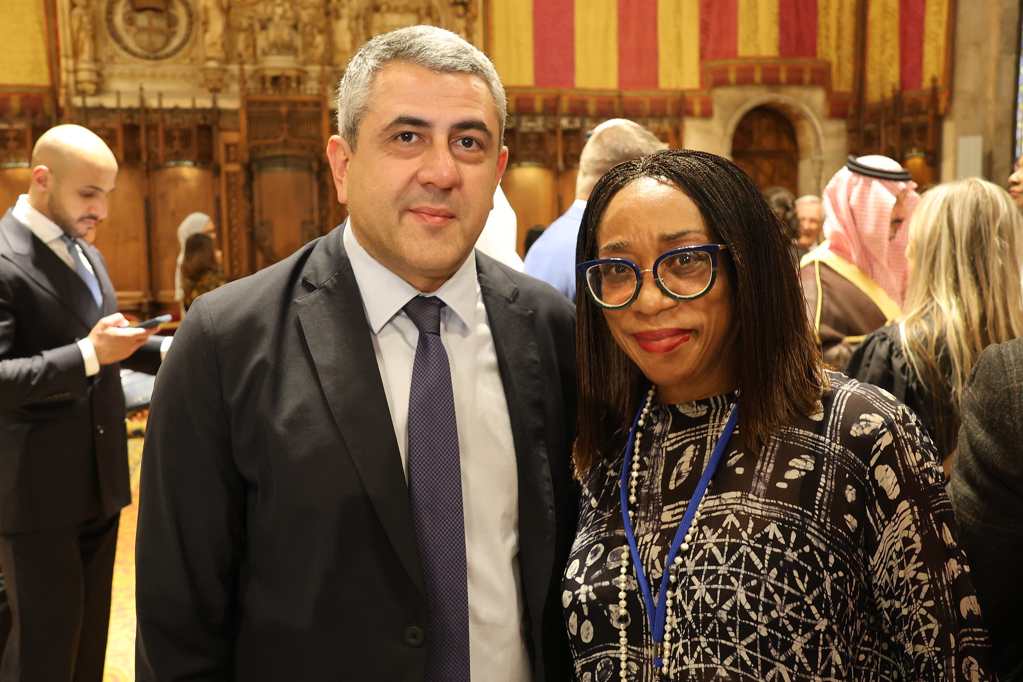 Nigeria's Minister of Tourism Lola Ade-John with UN Tourism Secretary-General Zurab Pololikashvili